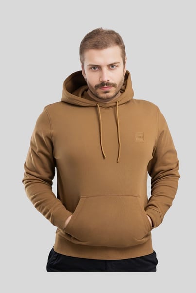 Boss Regular Fit Kapüşonlu Erkek Sweatshirt Bej