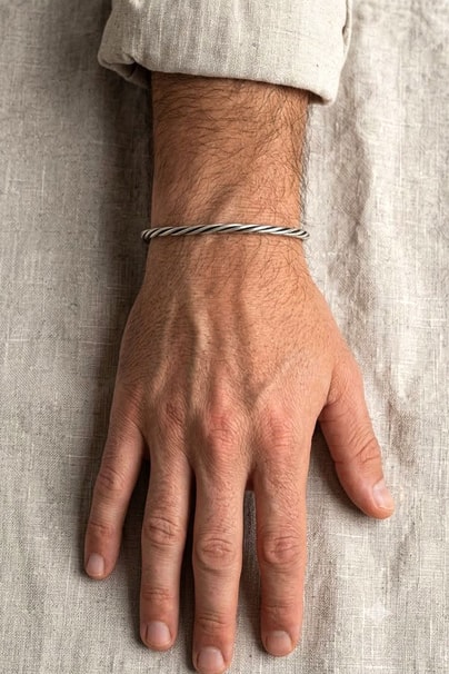 925 ayar Gümüş Tasarım Ayarlanabilir bileklik 