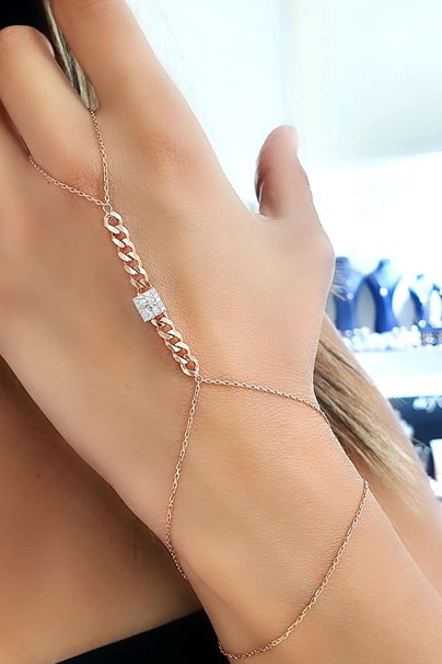 925ayar Gümüş Üzerine Rose Altın Kaplama Trend Şahmeran 