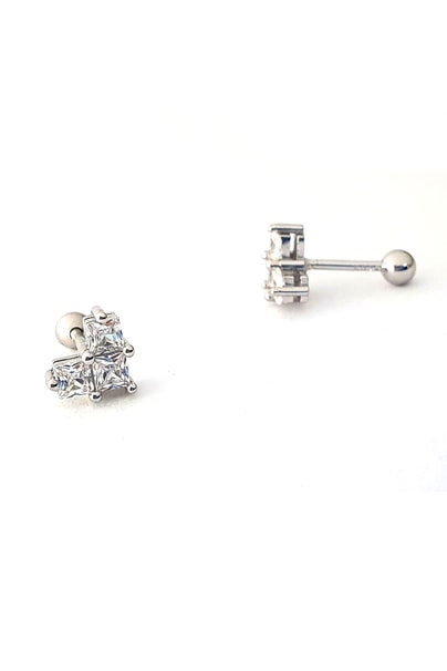 Gümüş Kalp Figürlü Tragus Piercing