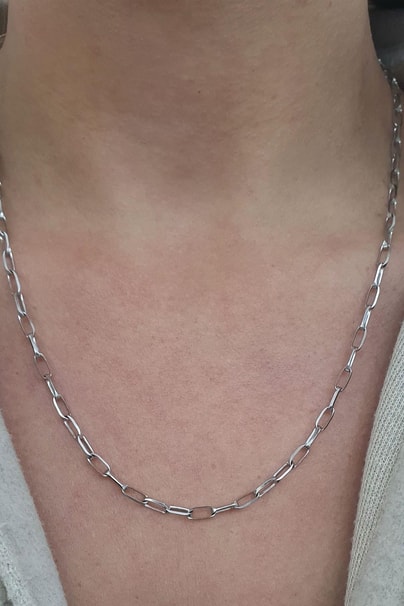 Italyan 925 ayar Gümüş Zincir kolye unisex 