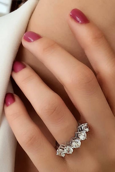 SKY DIAMOND gümüş beş taş yüzük taş 