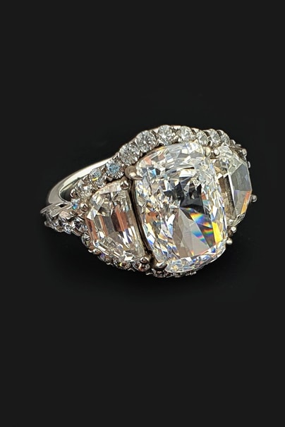 Sky Diamond Taşlı 925 Ayar Gümüş Beyaz Altın Kaplama Yüzük OSESHOP
