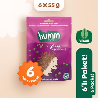 Organik Vegan Pancarlı Grissini Atıştırmalık Paketi 6 adet görseli.