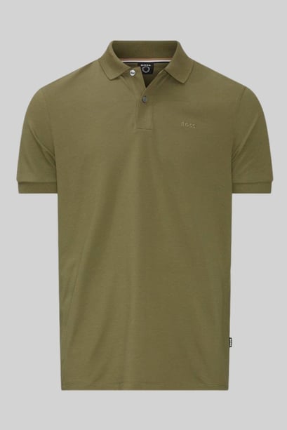 Boss Regular Fit Pallas Polo Yaka T-Shirt Haki 336