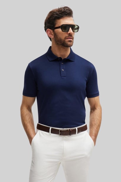 Boss L-Perry Erkek Polo Yaka T-Shirt Lacivert 404