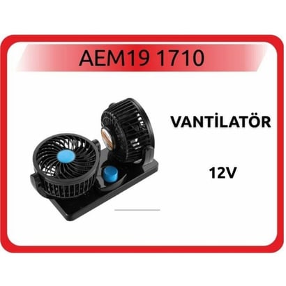 Araç Vantilatörü 12V | Çift Başlı Mini Oto Fan | 4 İnç Küçük Boy