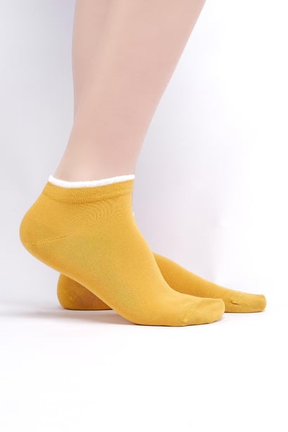 Mısırlı Kadın Modal Tekli Sarı Yazlık Sneaker Çorap