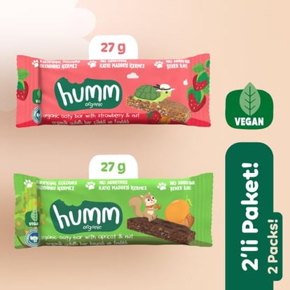 Organik Vegan Yulaf Bar Atıştırmalık Paketi 2 adet (2 çeşit) görseli.
