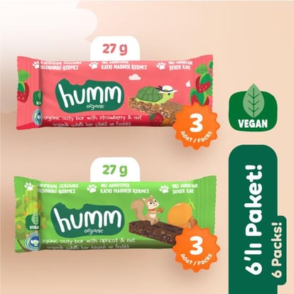 Organik Vegan Yulaf Bar Atıştırmalık Paketi 6 adet (2 çeşit) görseli.