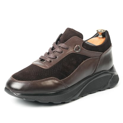 Petit Model Hakiki Deri Erkek Kahverengi Sneaker