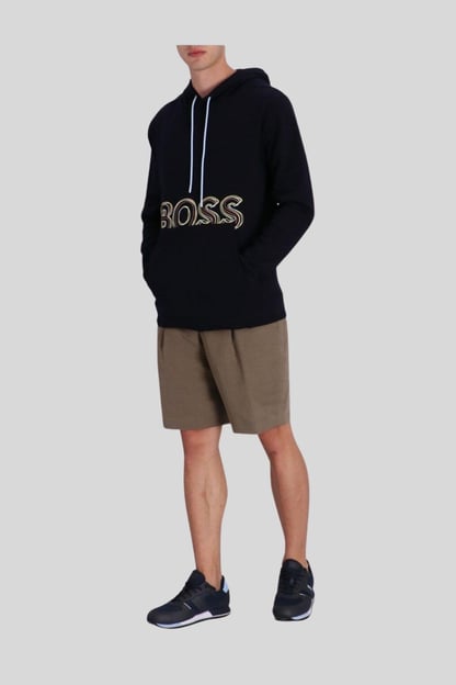 Boss  Regular Fit Kapüşonlu Erkek Sweatshirt Siyah