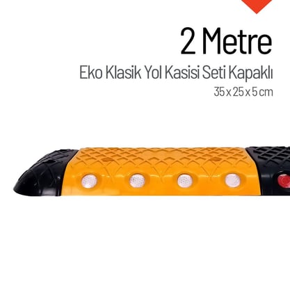 Eko Klasik Hız Kesici Set Kapaklı Plastik, Yol Kasisi 2 metre