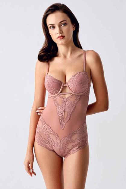 Mısırlı New Bra Destekli B Cup Kiremit Body - 5098
