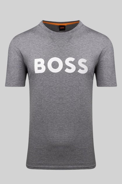 Boss Regular Fit Bisiklet Yaka Erkek T-Shirt Gri 051