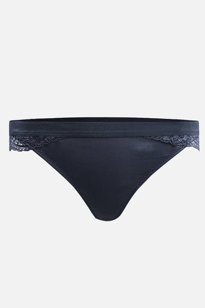 Mısırlı New Panty Likralı Dantelli Petrol String Külot
