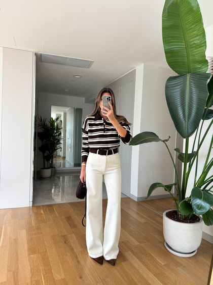 Adriana Zr Bol Paça Jean - Ekru