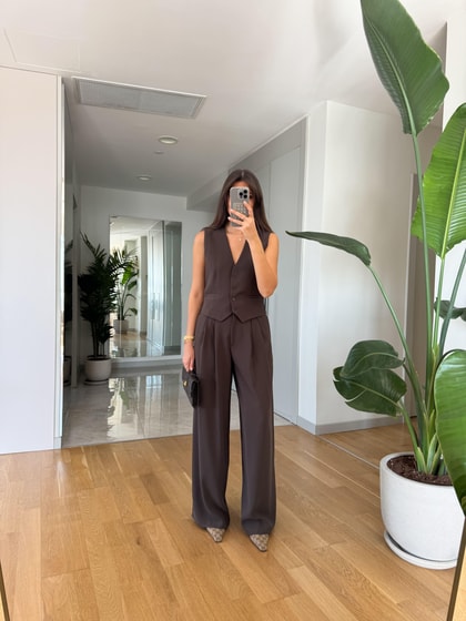 Alexis Premium Palazzo Pantolon- Acı Kahve