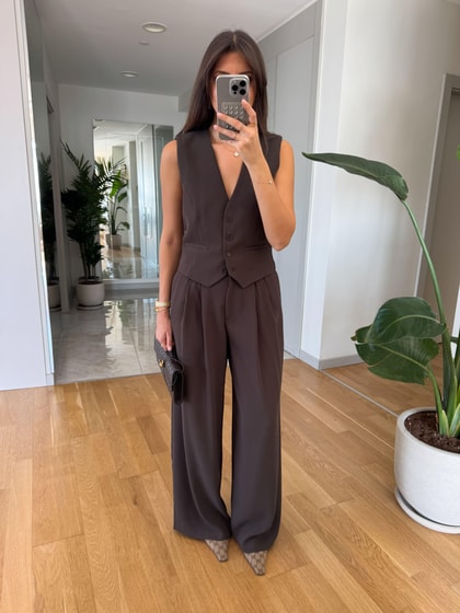 Alexis Premium Palazzo Pantolon- Acı Kahve