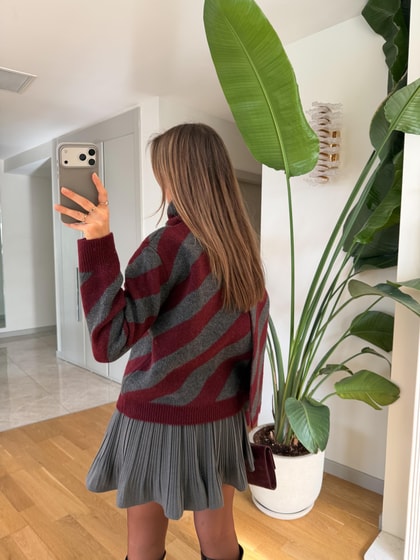 Arrive İki Renkli Atkılı Kazak