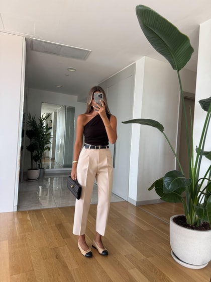 Carol Kemerli Havuç Pantolon - Bej