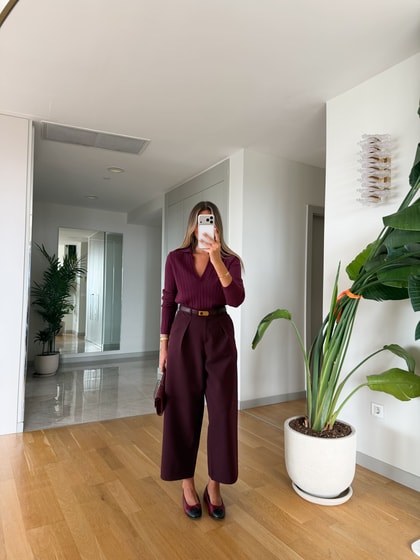 Cs Havuç Kesim Pantolon - Bordo