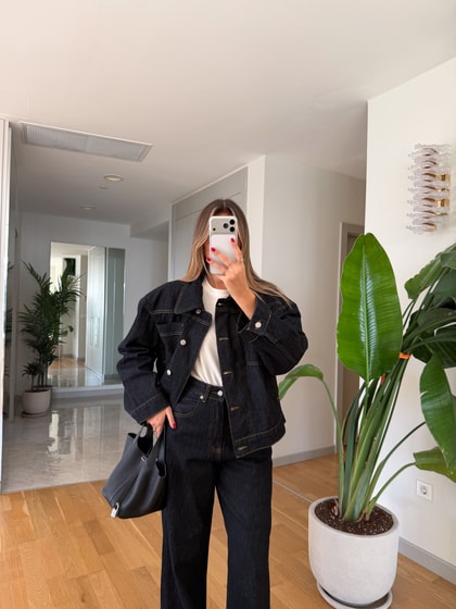 Cs Kontrast Dikişli Denim Ceket 