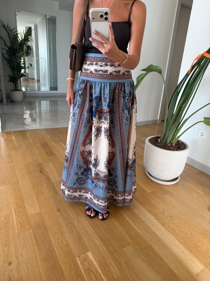 Desenli Maxi Etek 