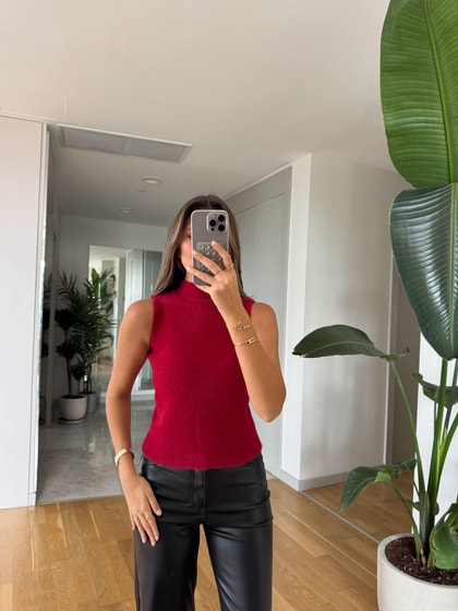 Yelly Sakallı Süveter - Bordo