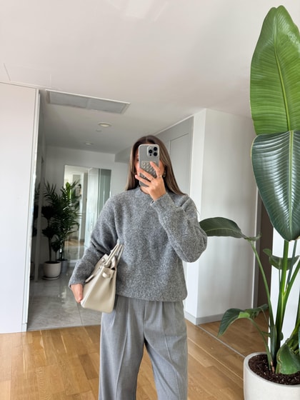 Dilvin Bisiklet Yaka Yumoş Kazak - Gri