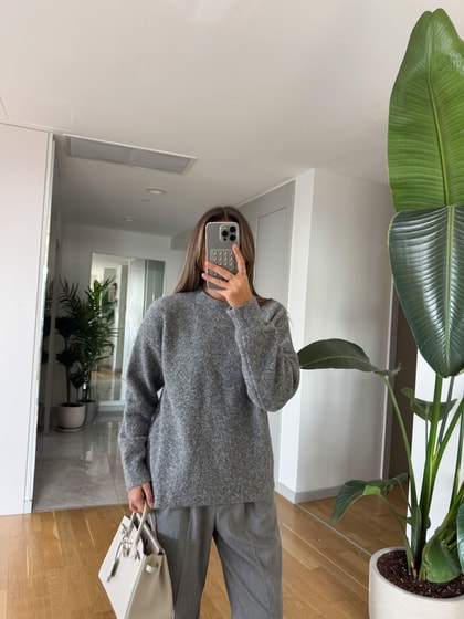 Dilvin Bisiklet Yaka Yumoş Kazak - Gri