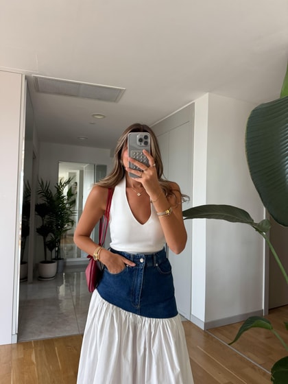 Dilvin Halter Yaka Triko Bluz - Beyaz