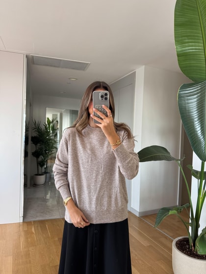 Dilvin Yün Karışımlı Basic Triko - Vizon