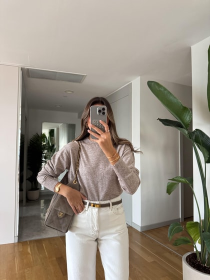 Dilvin Yün Karışımlı Basic Triko - Vizon