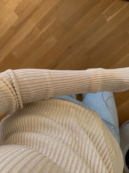 Fitilli Pullu Bluz - Krem