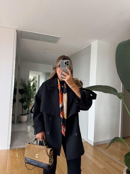 Fp Kısa Trençkot - Siyah