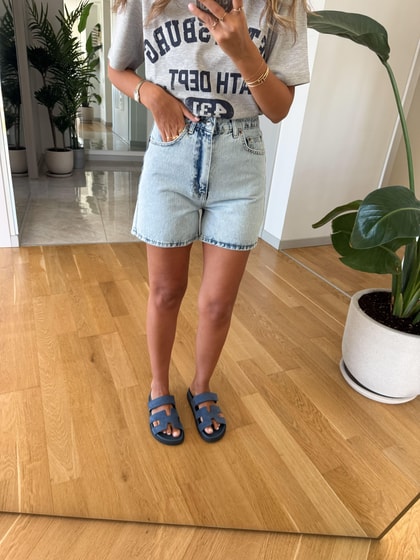 Hawain Denim Şort - Açık Mavi