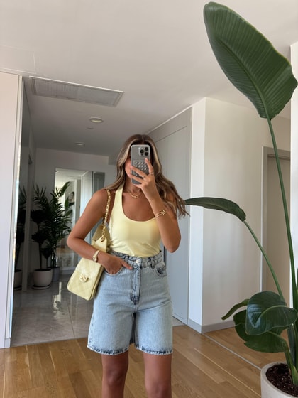Kleo Şehir Boy Denim Şort  - Açık mavi