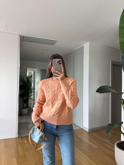 Lauren Saç Örgülü Kazak - Yavruağzı