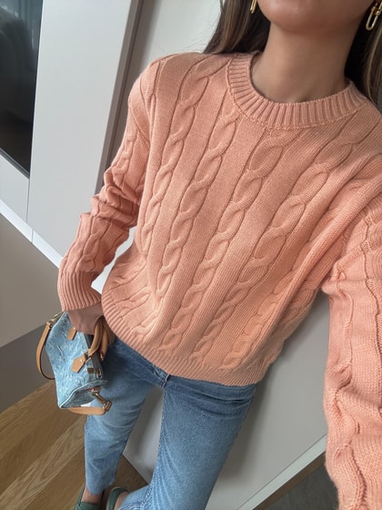 Lauren Saç Örgülü Kazak - Yavruağzı