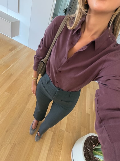 Lyocell Premium Gömlek - Bordo
