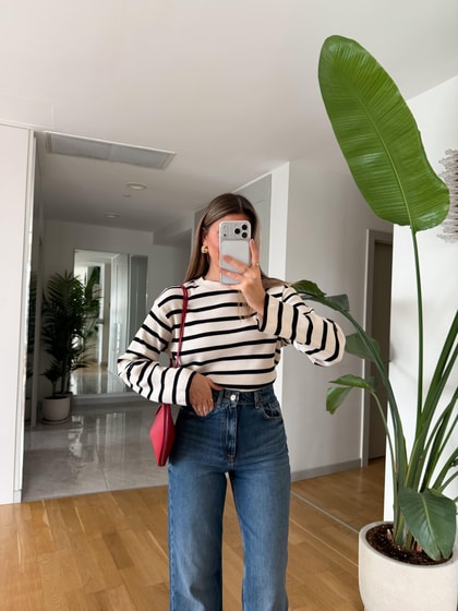 Massi Bisiklet Yaka Çizgili Triko