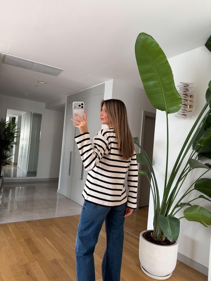 Massi Bisiklet Yaka Çizgili Triko