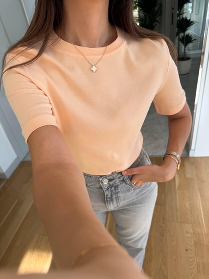 Massimo Bisiklet Yaka Tişört-Yavruağzı