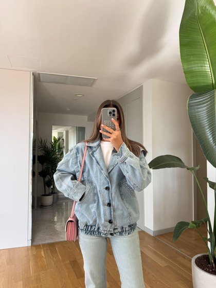 Omuz Efektli Lastikli Kot Ceket