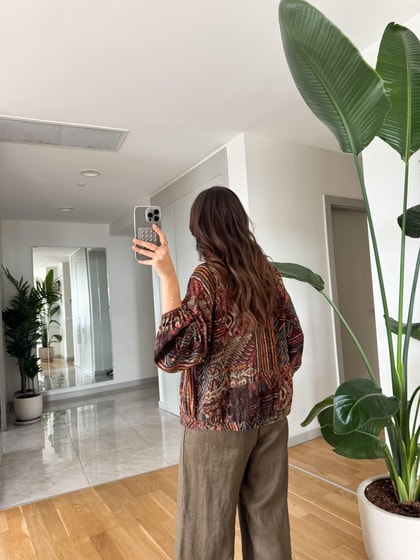 P&B Etnik Desen Kimono