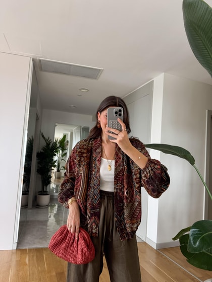 P&B Etnik Desen Kimono