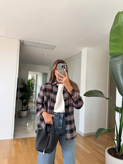 QS Ekoseli Gömlek - Siyah