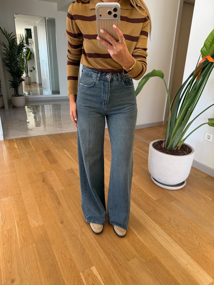 Rodri Wide Leg Jean - Eskitme