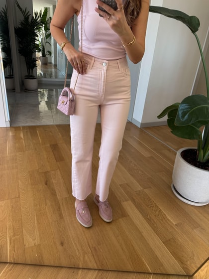 Roxy Kesik Paça Jean - Pembe